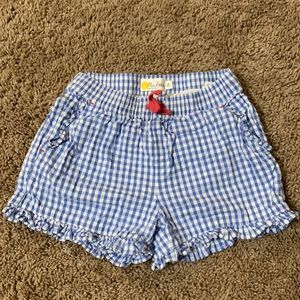 Mini moden girls blue and white checkered shorts size 8y